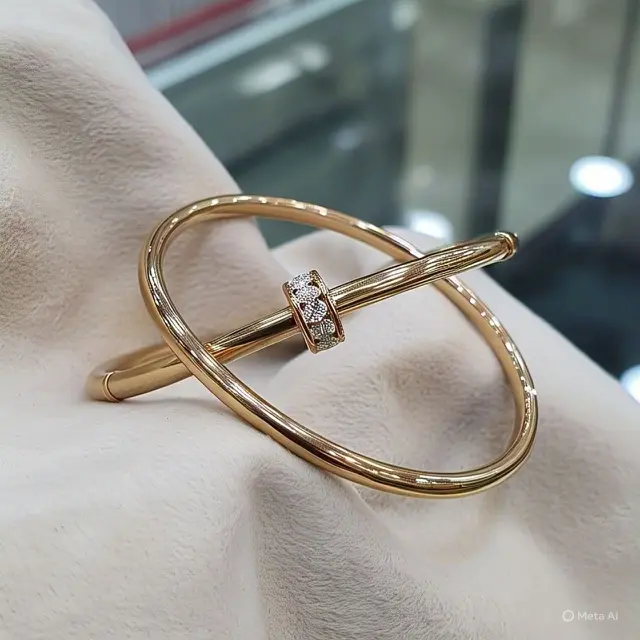Model Gelang Emas Floating Diamond Style yang Lagi Trend