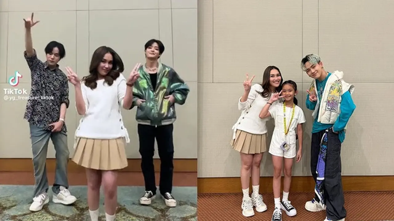 6 Potret Ayu Ting Ting Bertemu Treasure, Joget TikTok Bareng Biki Heboh
