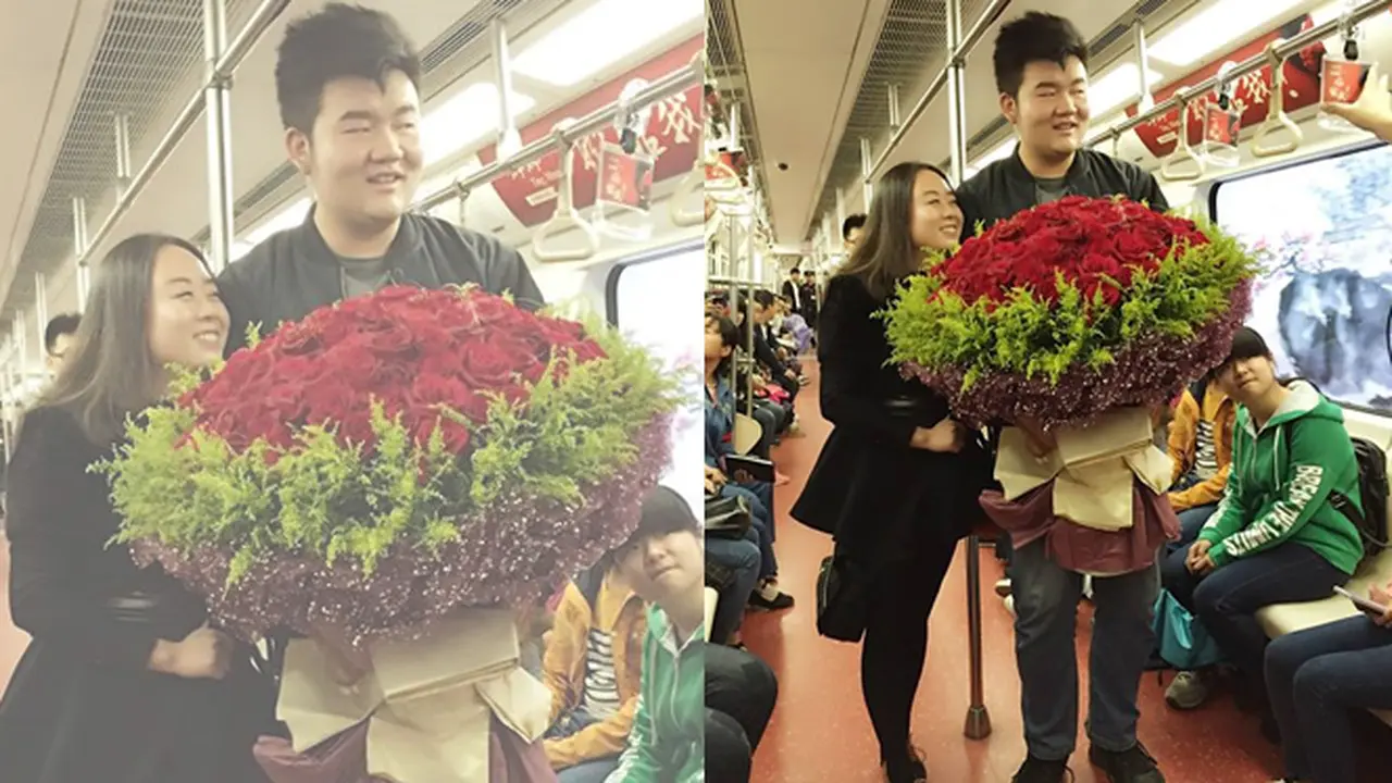 Romantis, Pria Ini Sewa Kereta Api untuk Lamar Kekasih