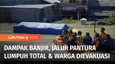 Dampak banjir yang disebabkan jebolnya tanggul Sungai Wulan di Kecamatan Karanganyar, Demak, Jawa Tengah, semakin parah. selain jalur pantura Demak-Kudus lumpuh total, ratusan warga juga harus dievakuasi karena rumah mereka terendam banjir.