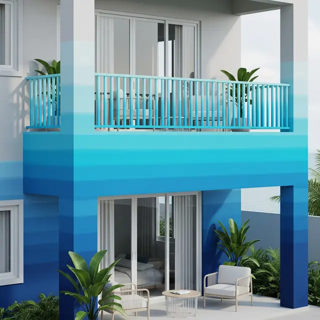Inspirasi Cat Balkon Rumah Minimalis (Image by Gemini AI)