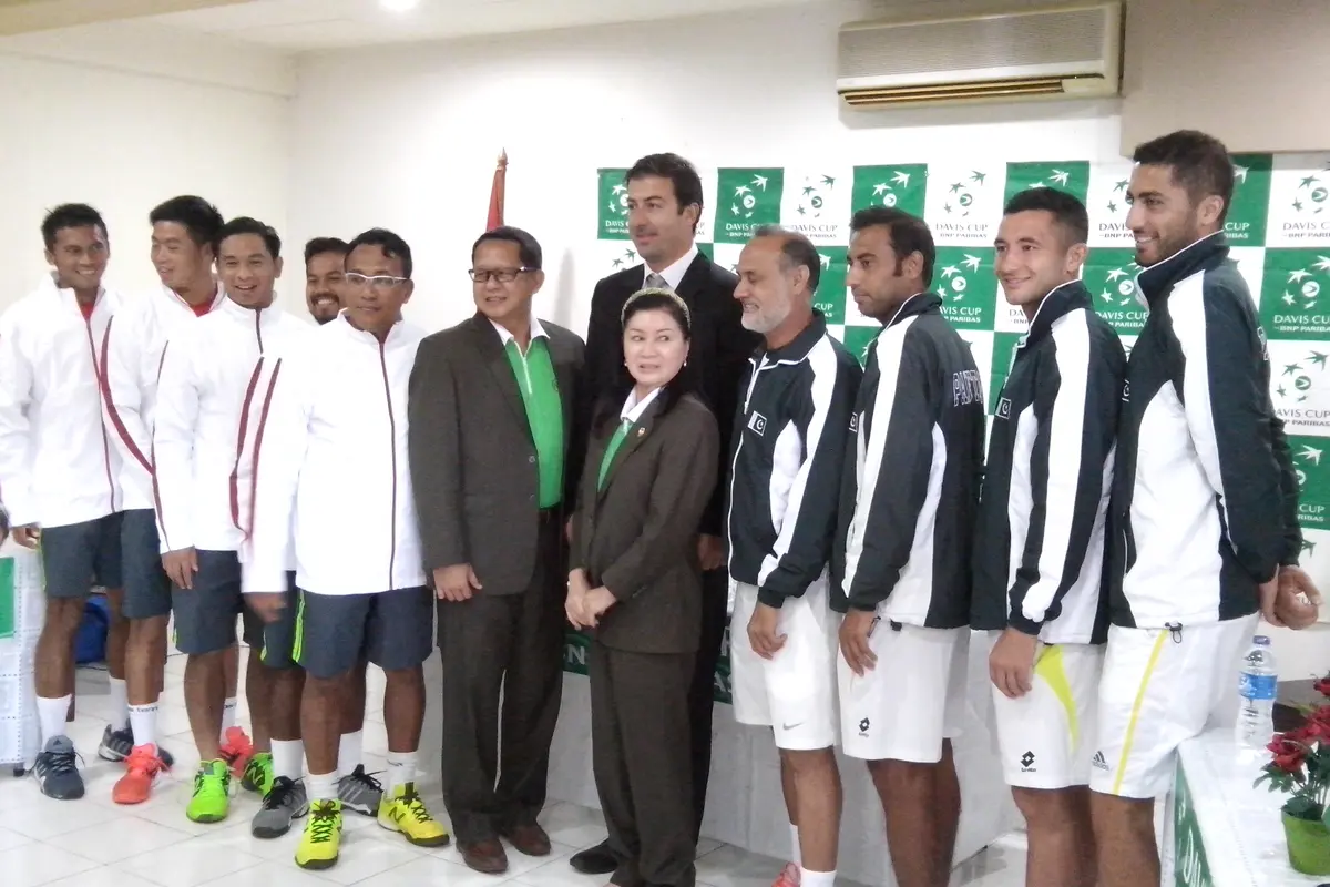 Tim Tenis Indonesia vs Pakistan
