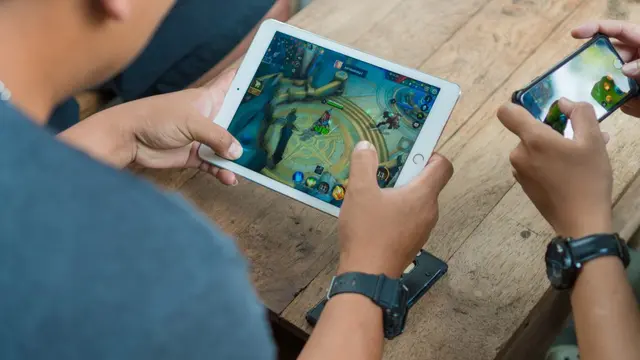 Ilustrasi mabar game online