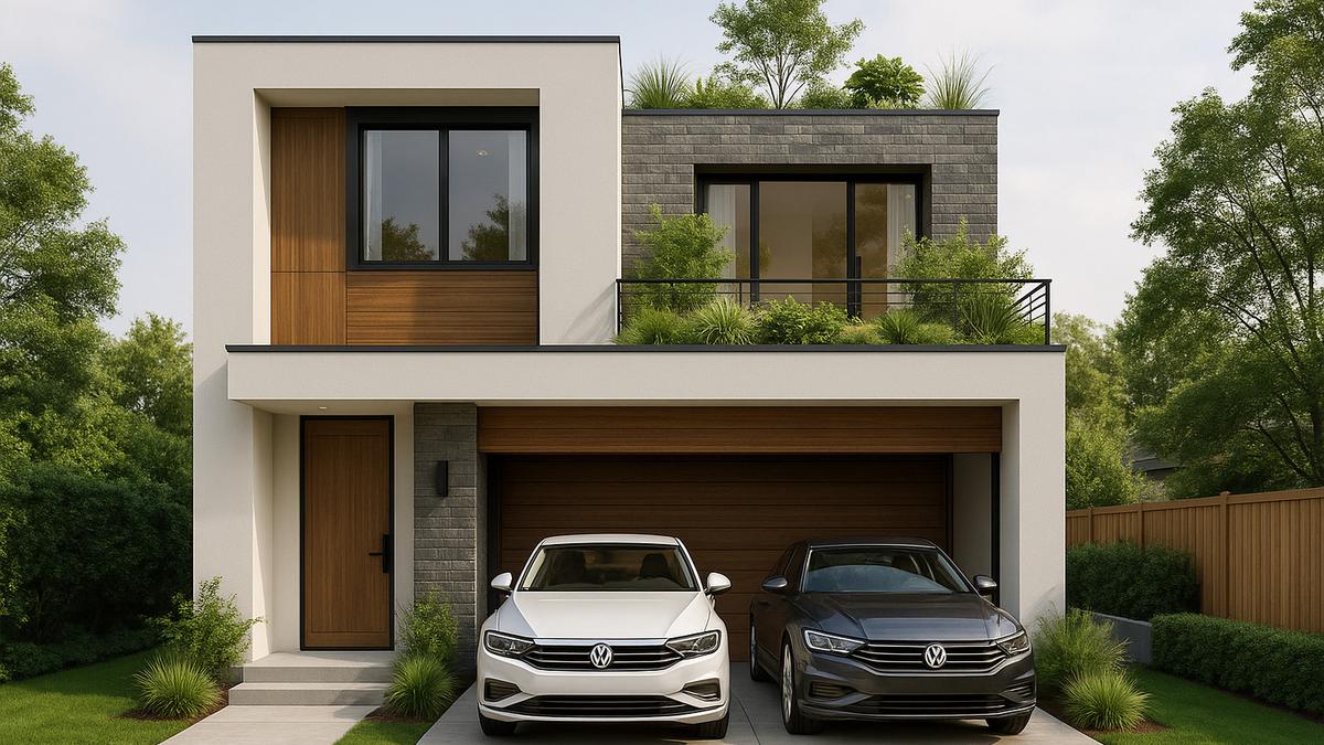 8 Inspirasi Desain Rumah 6x12 dengan Garasi 2 Mobil, Ide Hunian Menarik 2025