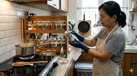 Cara Menyusun Rak Bumbu Dekat Kompor agar Mudah Diambil saat Memasak