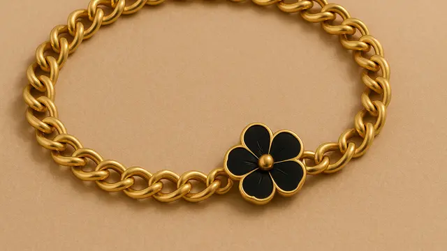 Inspirasi Model Gelang Emas Bunga Hitam