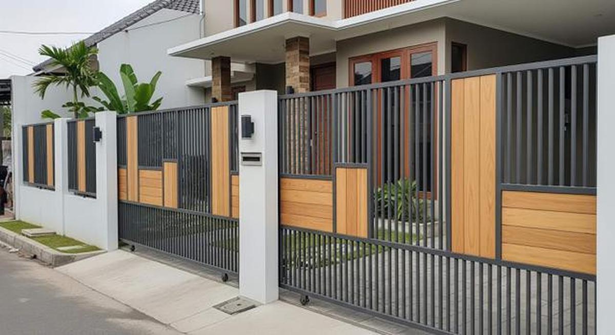 10 Inspirasi Pagar Rumah Anti Maling Berbahan Hollow Galvanis Kuat untuk Hunian Minimalis