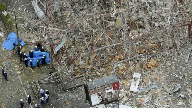 Penampakan Restoran di Jepang yang Hancur Akibat Ledakan Gas