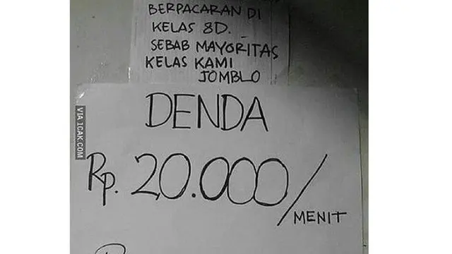 6 Tarif Denda Dilarang Pacaran Ini Bikin Geleng Kepala