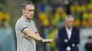Langkah Taeguk Warriors harus terhenti di babak 16 besar Piala Dunia 2022 usai ditaklukkan Brasil. Kekalahan tersebut membuat sang pelatih Paulo Bento tidak memperpanjang kontrak dengan Korea Selatan. (AP/Manu Fernandez)