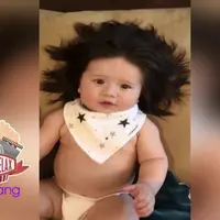 Bayi 7 Bulan Ini Punya Rambut Panjang
