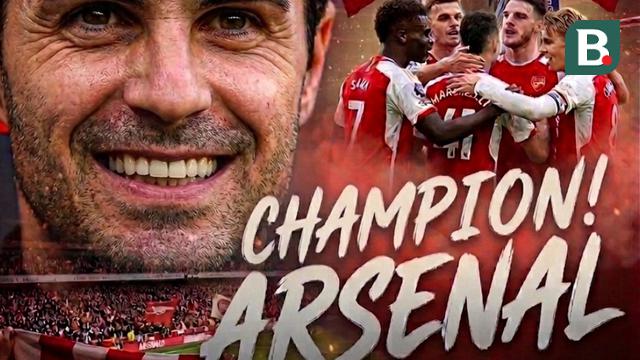 Ilustrasi Arsenal juara Liga Inggris. (Bola.com/AFP/Gemini)