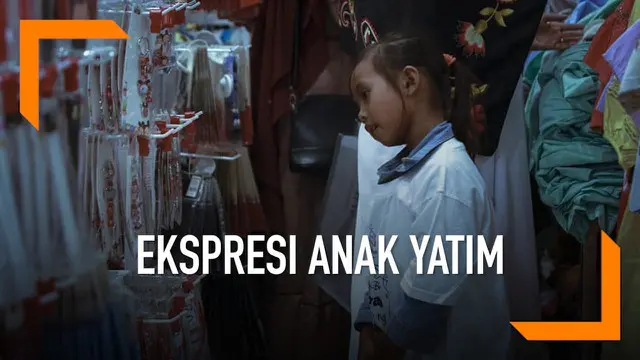 VIDEO: Mengharukan, Ekspresi Anak Yatim Saat Belanja Baju Lebaran