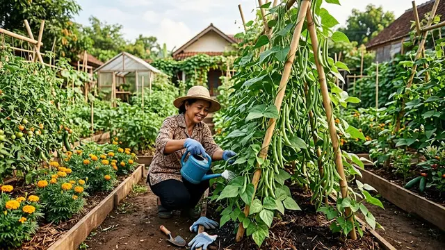 Cara Menanam Buncis di Pot untuk Kebun Rumah/AI Generated