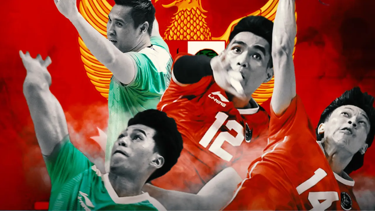 Ilustrasi - Timnas Voli Putra: Farhan Halim, Rivan Nurmulki, Fahri Putratama, Dio Zulfikri