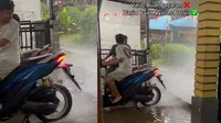 Motor pengusir banjir (TikTok/@bizar.30)