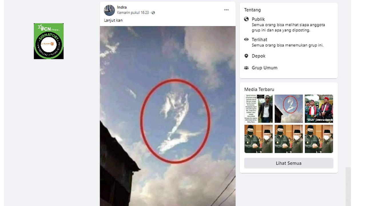 Cek Fakta Liputan6.com menelusuri foto awan berbentuk angka 2 muncul saat Pilkada 9 Desember 2020