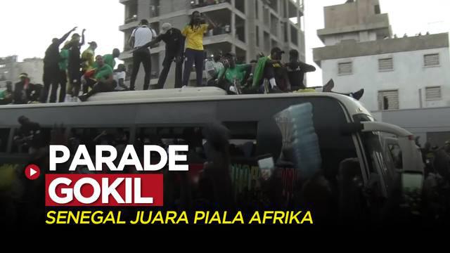 Berita video momen parade yang luar biasa diadakan di Kota Dakar untuk merayakan Timnas Senegal sebagai juara Piala Afrika 2021, Senin (7/2/2022).