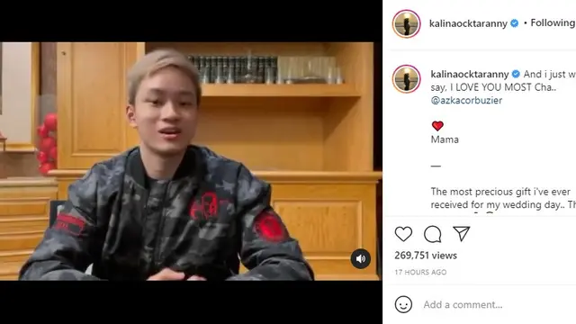 Azka Corbuzier, putra Deddy Corbuzier - Kalina Ocktaranny (Foto: Instagram/@kalinaocktaranny)