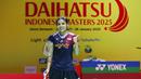 Tunggal putri Indonesia, Gregoria Mariska, melangkah ke perempat final Indonesia Masters 2025. (Bola.com/Abdul Aziz)