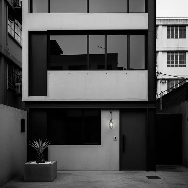 Rumah Kota Minimalis dengan Konsep Industrial Chic