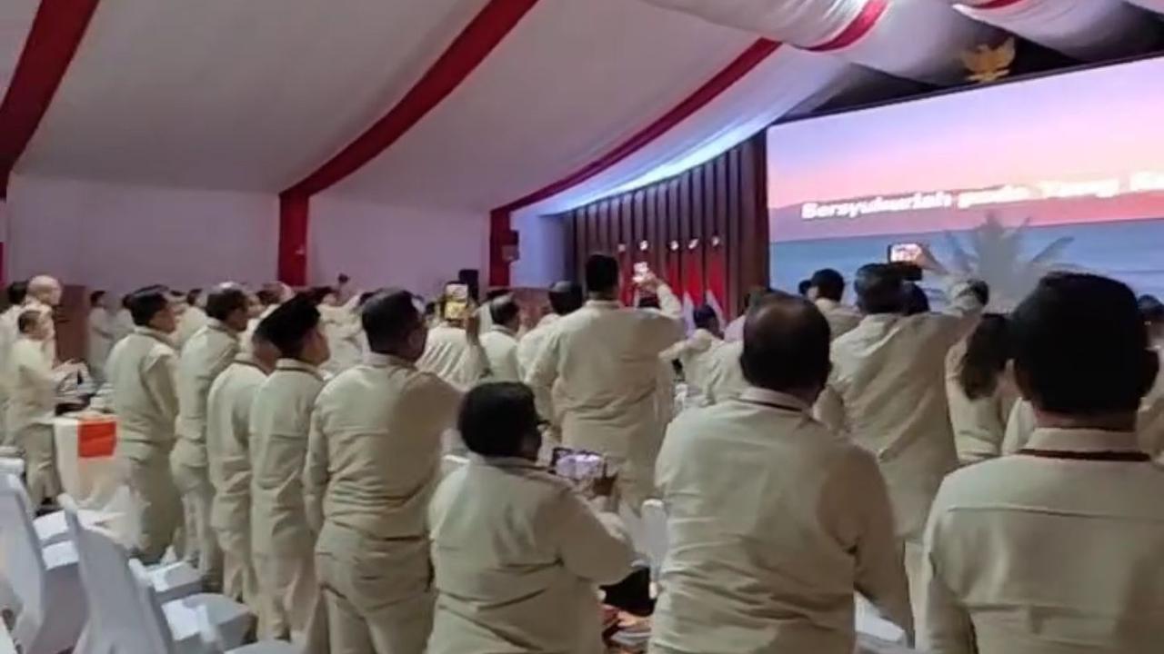 Kegiatan pembekalan anggota Kabinet Merah Putih di Akademi Militer (Akmil) Magelang, Jawa Tengah, memasuki hari kedua pada Sabtu (26/10/2024).