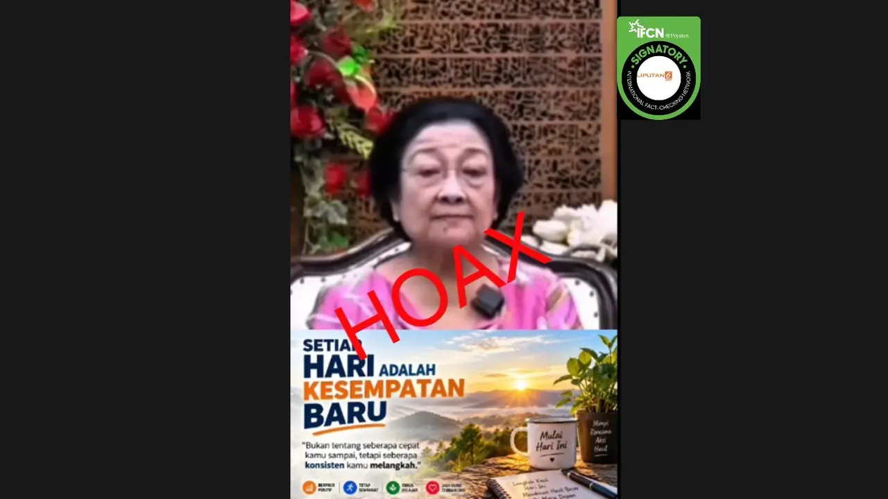 Cek Fakta Liputan6.com mendapati klaim video Megawati Soekarnoputri menyampaikan memberikan bantuan dana modal usaha untuk warung kecil