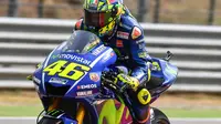 Pebalap Movistar Yamaha, Valentino Rossi, hanya meraih satu kemenangan dari total 13 balapan MotoGP yang digelar di Sirkuit Motegi. (dok. MotoGP)