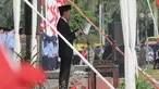 Gubernur DKI Jakarta Joko WIdodo menjadi inspektur upacara HUT Ke-69 Kemerdekaan RI di Monumen Nasional, Jakarta, Minggu (17/8/14). (Liputan6.com/Herman Zakharia)