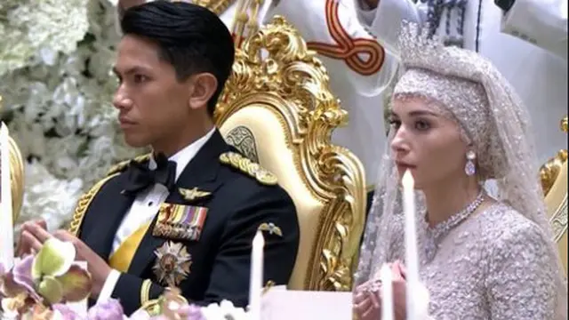 Detail Gaun Anisha Rosnah yang Glamor Maksimal Bertabur Berlian di Majlis Persantapan Diraja, Kontras dengan Makeup Minimalis