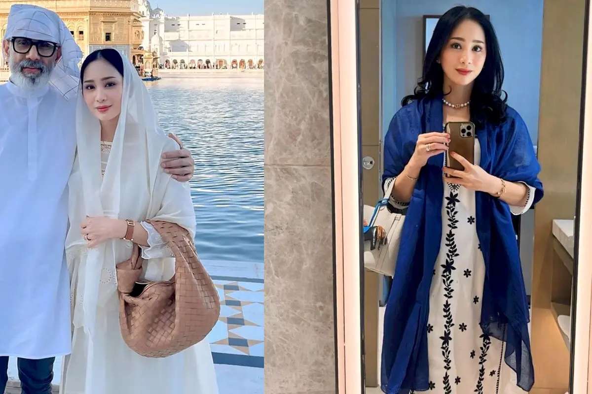 6 Gaya Bunga Zainal Ikut Suami Jalani Ibadah Sikh di India, Tampil Anggun Berkerudung