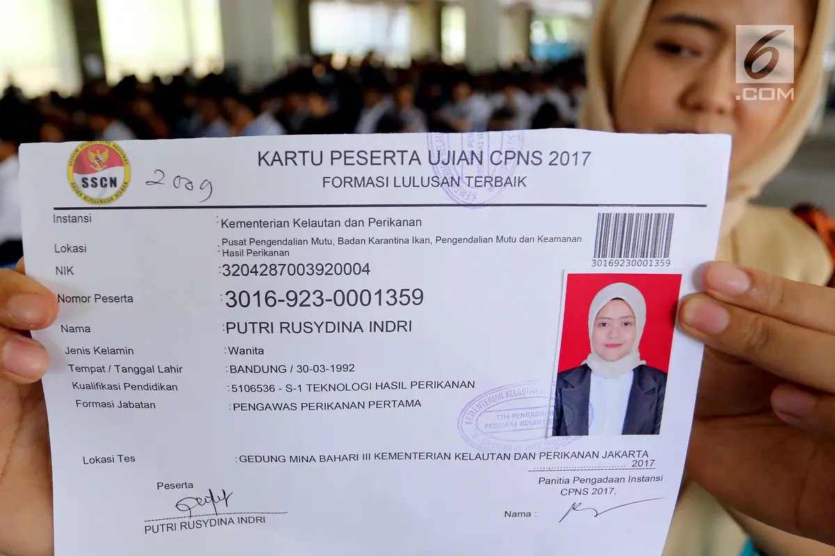 Ilustrasi Kartu Ujian CPNS (Liputan6.com/Johan Tallo)