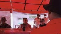 Wali Kota Palu, Hadianto Rasyid saat memimpin evaluasi simulasi penanganan bencana gempa dan tsunami, Sabtu (29/10/2022). (Foto: Heri Susanto/ Liputan6.com).