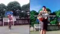 6 Aksi Donny Marito saat Lempar Bola Basket Ini Viral, Saingan Denny Sumargo (sumber: TikTok/donnymarito)