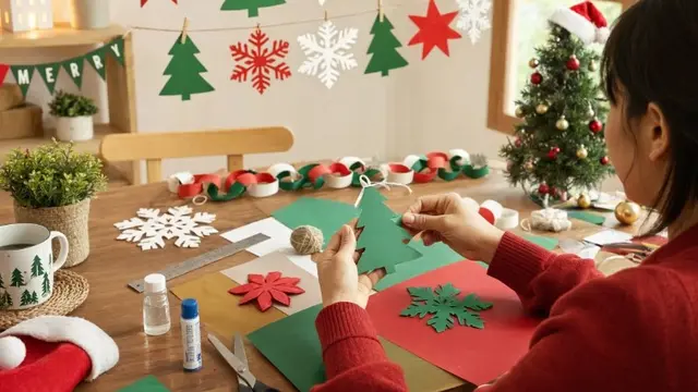 diy hiasan natal dari kertas (AI Generated)