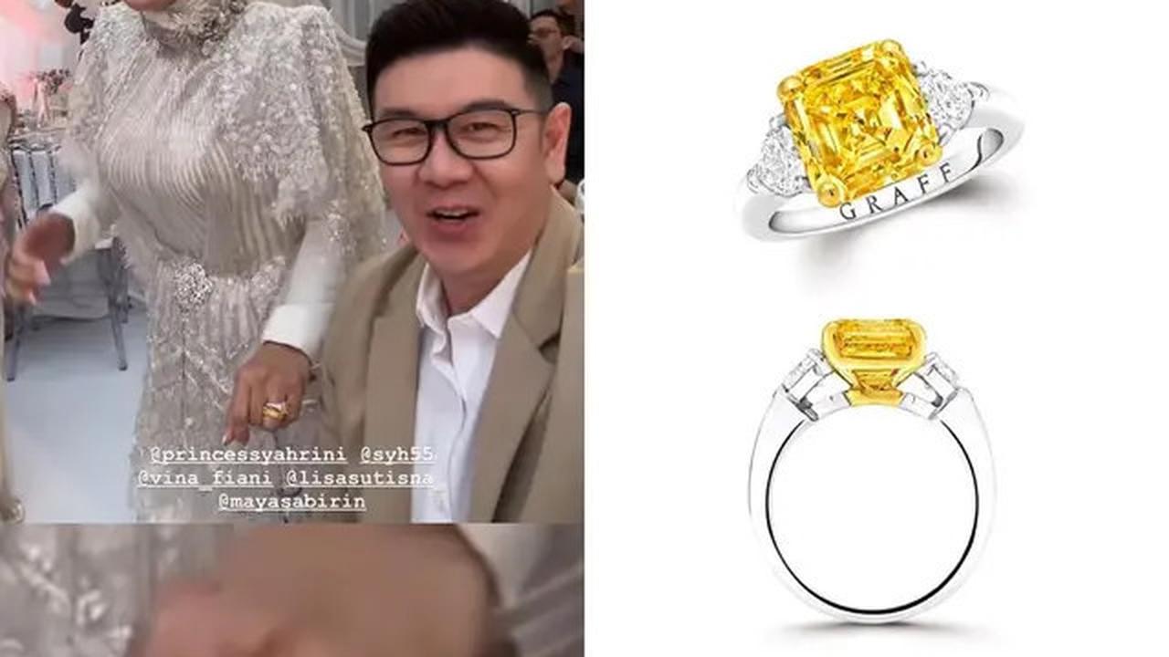Foto Detail Cincin Syahrini saat Ulang Tahun, Harganya Ditaksir Rp 18 Miliar