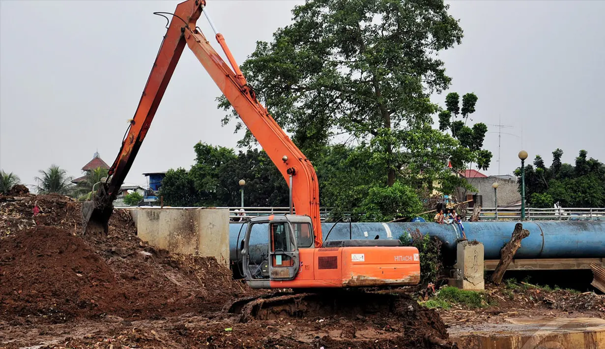 Kementerian Pekerjaan Umum memasukkan Sungai Ciliwung sebagai salah satu sungai yang tingkat pencemarannya tinggi di Indonesia, Jakarta, Senin (16/6/2014) (Liputan6.com/Faizal Fanani)
