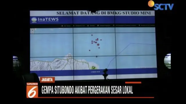 Gempa bumi 6,0 SR di Situbondo, Jawa Timur, disebabkan adanya pergeseran sesar lokal.