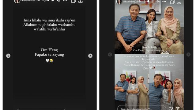 Duka Randy Pangalila dan Para Pemain Sinetron Takdir Cinta yang Kupilih Atas Meninggalnya Eeng Saptahadi: Kami Sangat Kehilangan Beliau. (instagram.com/
