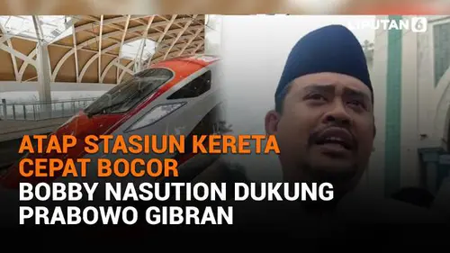 Atap Stasiun Kereta Cepat Bocor, Bobby Nasution Dukung Prabowo-Gibran