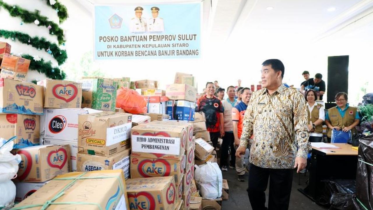 Pemprov Sulut Salurkan 10 Ton Beras untuk Bantuan Korban Banjir Siau, Komitmen Penanganan Bencana Terus Berlanjut