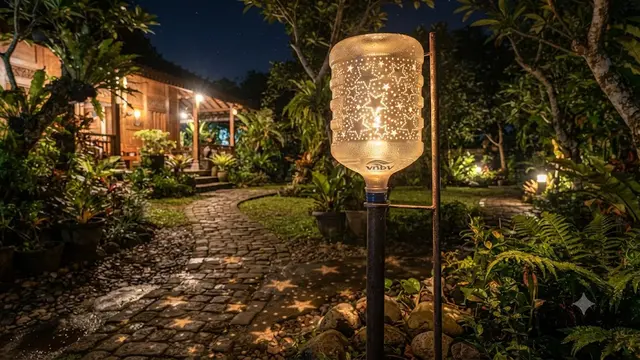 Ide Kap Lampu Jalan dari Galon Bekas