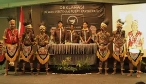 Sekelompok anak muda Indonesia asal Papua mendeklarasikan mendirikan partai nasional yang diberi nama Partai Kasih pada Minggu 23 Juni 2024 di Jakarta. (Foto: Istimewa).