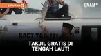 Polresta Cilacap Bagi-bagi Takjil di Tengah Laut