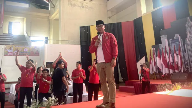 di Acara Deklarasi Dukungan SOKSI di Gedung Judo Jakarta Utara, Minggu (29/9/2024).