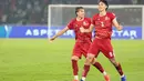 Penyerang Timnas Indonesia Mitchell Baker meluapkan kegembiraannya usai membobol gawang Bangladesh pada pertandingan Grup A FIFA ASEAN Cup 2026 di Jakarta, Kamis (1/10/2026). (KLY/Budy Santoso)