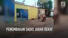 Video penembakan dengan senapan laras panjang dari jarak dekat beredar di dunia maya.