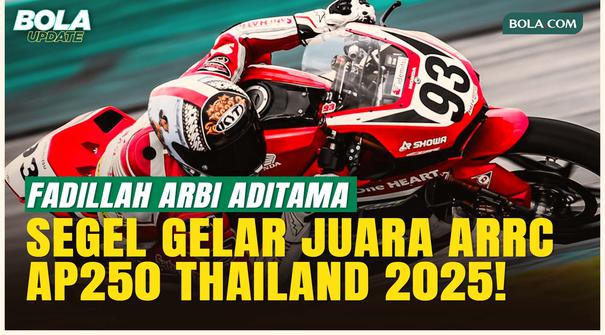 Menang Dramatis! Fadillah Arbi Aditama Segel Juara ARRC AP250 Thailand 2025