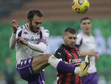 FOTO: Gol Kessie dan Romagnoli Antar AC Milan Bungkam Fiorentina - Bola Liputan6.com