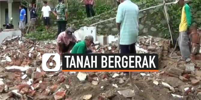 VIDEO: Bencana Tanah Bergerak di Brebes Rusak 28 Bangunan